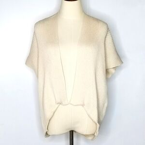 New Save the Ocean Beige Ribbed Kimono Boxy Stretch Open Front Cardigan one size
